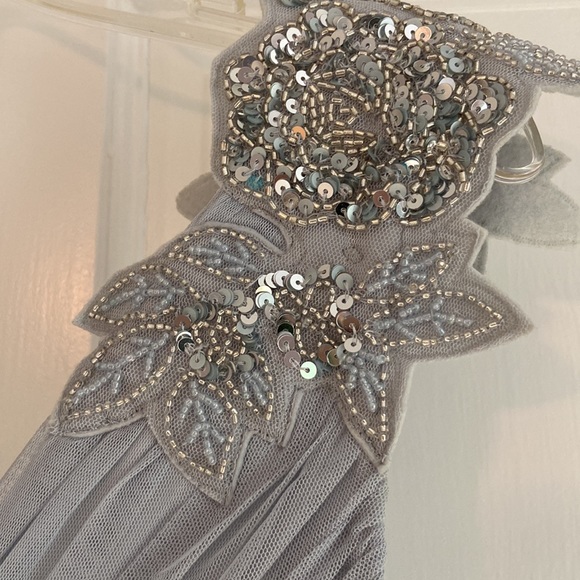 Pale Blue Monsoon Mischa Tulle Maxi Dress - Picture 8 of 13